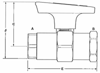 Hoke Ball Valve Rotoball 72 Series Dimensional Drawing