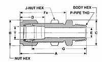 Bulkhead Connector Dim Drawing
