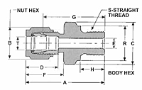CM/MA Male Connectors Dim Drawing
