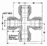 C Union Cross Dim Drawing