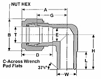LBW Butt Weld Elbow Dim. Drawing