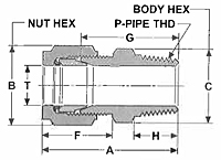 CMT (Fractional) Male Thermocouple Connector Dim. Drawing