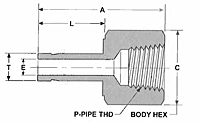 AF Female Adapter Dim. Drawing