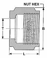 N (Fractional) Nut Dim. Drawing
