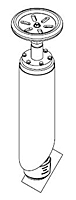 CPC/Cryo CV8 2" Cold Box Y-Pattern Manual Valve