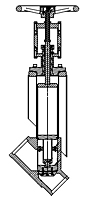 CPC/Cryolab CV8 3" Y-Pattern Manual Cold Box Valve
