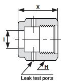 Truelok Face Seal Female Nut Drawing