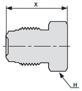 Truelok Face Seal Male Plug Drawing