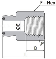 FO Body to Female NPT Dimensions