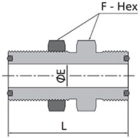 FO Bulkhead Union Body Dimensions