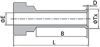 FO Gland to Automatic Tube Weld Dimensions