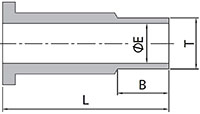 Face Seal O-Ring to Tube Butt Weld Dimensions