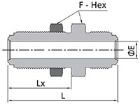FR Series Bulkhead Union Connector Dimensions