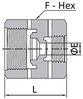 FR Series Female Reducing Union Dimensions
