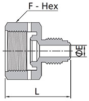 FR Series Reducing Adapter Dimensions
