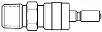 Hoke Instrumentation Quick Coupling Non-Valved Plug Male (SESO) Drawing  