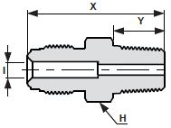 Truelok Face Seal to Male NPT Drawing