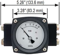 NOSHOK 25-1112 Series Diaphragm Type Differential Gauge Front