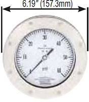 NOSHOK 45-1200 Series Membrane Type Differential Gauge Front