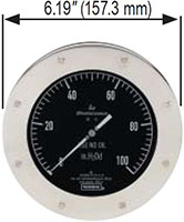 NOSHOK 45-1300 Series Membrane Type Differential Gauge Front
