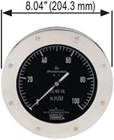 NOSHOK 60-1300 Series Membrane Type Differential Gauge Front