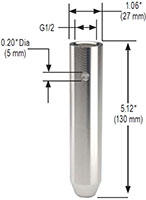 NOSHOK 627 Series Intrinsically Safe Submersible Transmitter Weighted Nose Cone