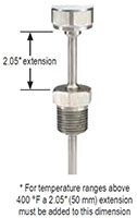 NOSHOK 800 Series Platinum Resistance Temperature Transmitter Extension