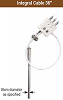NOSHOK 900 Series Probe Type Industrail RTDs Integral Cable