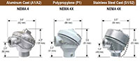 NOSHOK 910/915 Probe Type Industrial RTD With Connection Head Dimensions