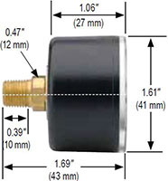 NOSHOK 900 Series General Purpose Liquid Filled Vacuum Gauge