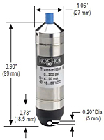 NOSHOK 612 Submersible Level Dimensions 