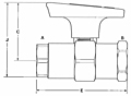 Hoke Ball Valve Rotoball 72 Series Dimensional Drawing