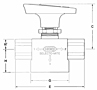 Hoke Ball Valve Selectomite 7177 Series Dim Drawing