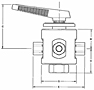 Hoke Ball Valve Multimite® 79 Series Dimensional Drawing