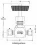 Hoke Needle Valve 2100 Series Globe Pattern Dim. Drawing