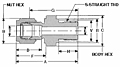 CM/MB Male Connectors Dim Drawing