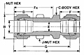 BU Bulkhead Unions Dim Drawing