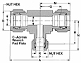 TTTB Reducing Branch Tees Dim Drawing