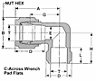 LW Tube Socket Weld Elbow Dim Drawing