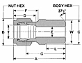 CBW Butt Weld Connector Dim Drawing