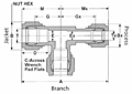 XT Heat Exchanger Tee Dim. Drawing