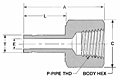 AF/EC Female Adapters Dim. Drawing