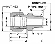 Gyrolok Gyrolok CM Male Connector Metric