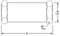 Circle Seal 100 Series Check Valve Drawing