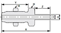 Truelok Bulkhead Face Seal to Tube Weld Connector Drawing