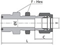FO Body to Bulkhead Tube Fitting Dimensions