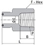 FO Body to Female NPT Dimensions