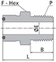 FO Body to Male NPT Dimensions
