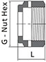 FO Female Nut Dimensions