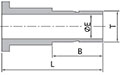 FO Gland to Tube Port Dimensions
